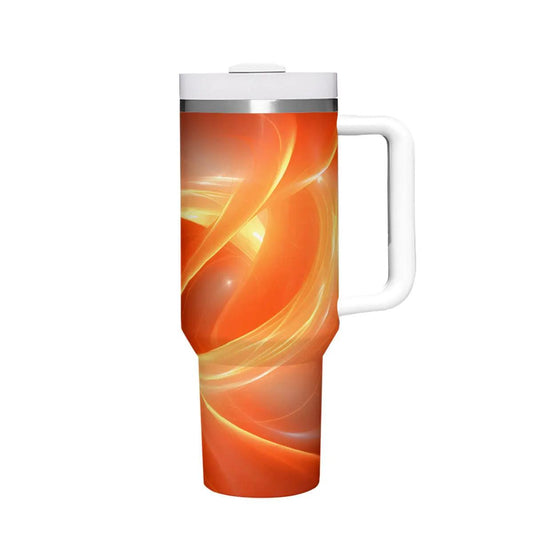 Stainless Steel Tumbler Orange Mug Tumbler World White One size 