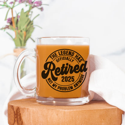 The Legend Has Retired – 12oz Glass Mug