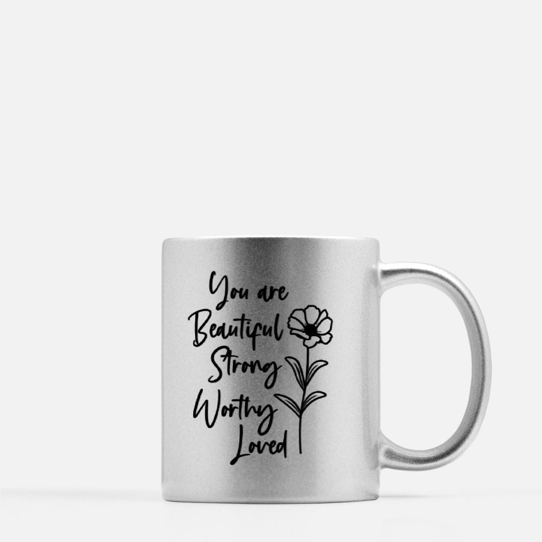 You are beautiful gray coffee mug 