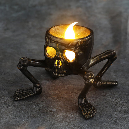 Halloween Skull Hand Lantern Atmosphere Decoration Props Skull Foot Night Lantern Halloween Candle Lantern - Tumbler World