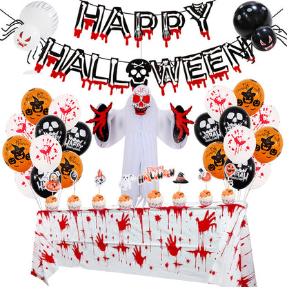 Halloween Balloon Set Blood Color Banner Ghost Package Ghost Festival Party Decoration - Tumbler World