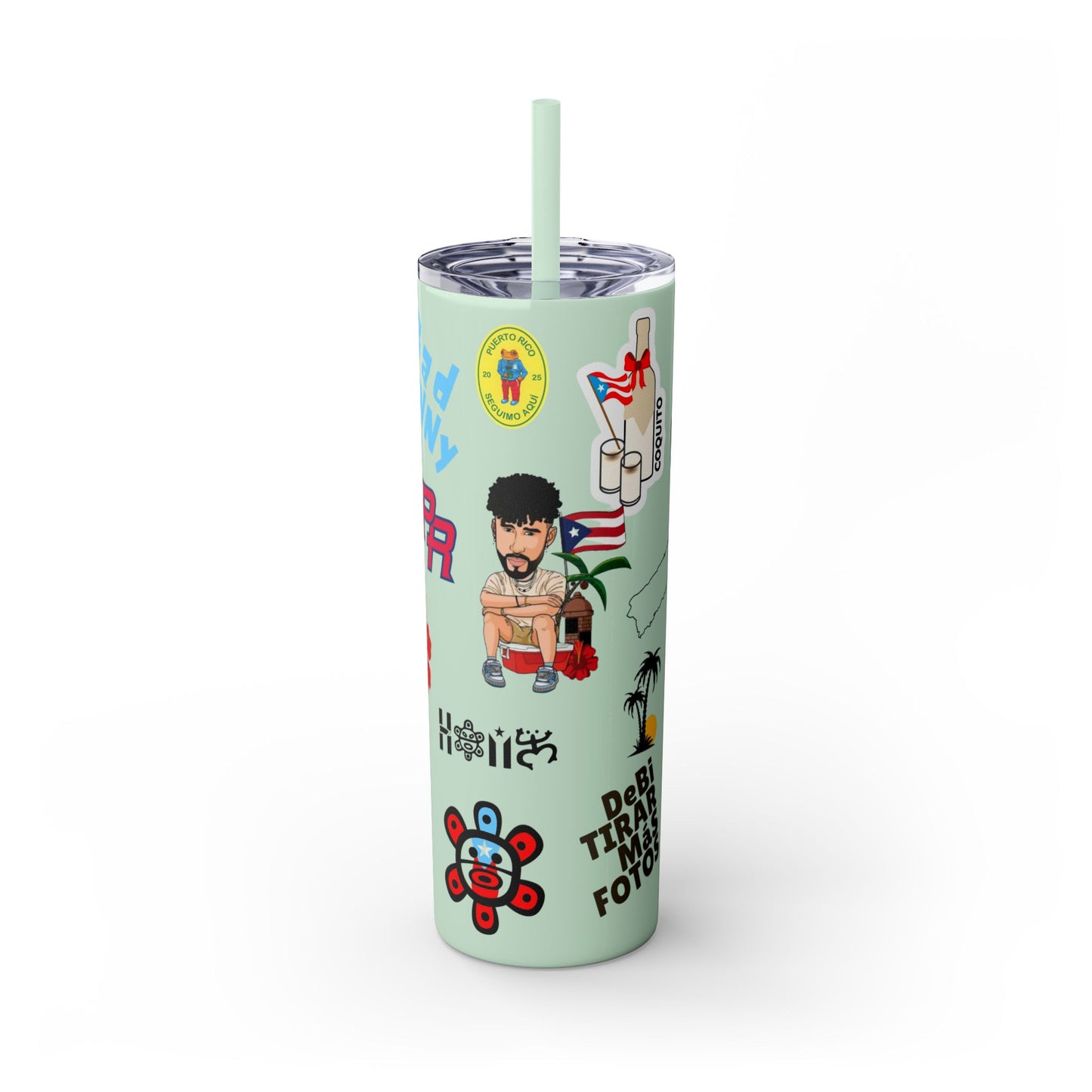 bad bunny stainless steel tumbler 