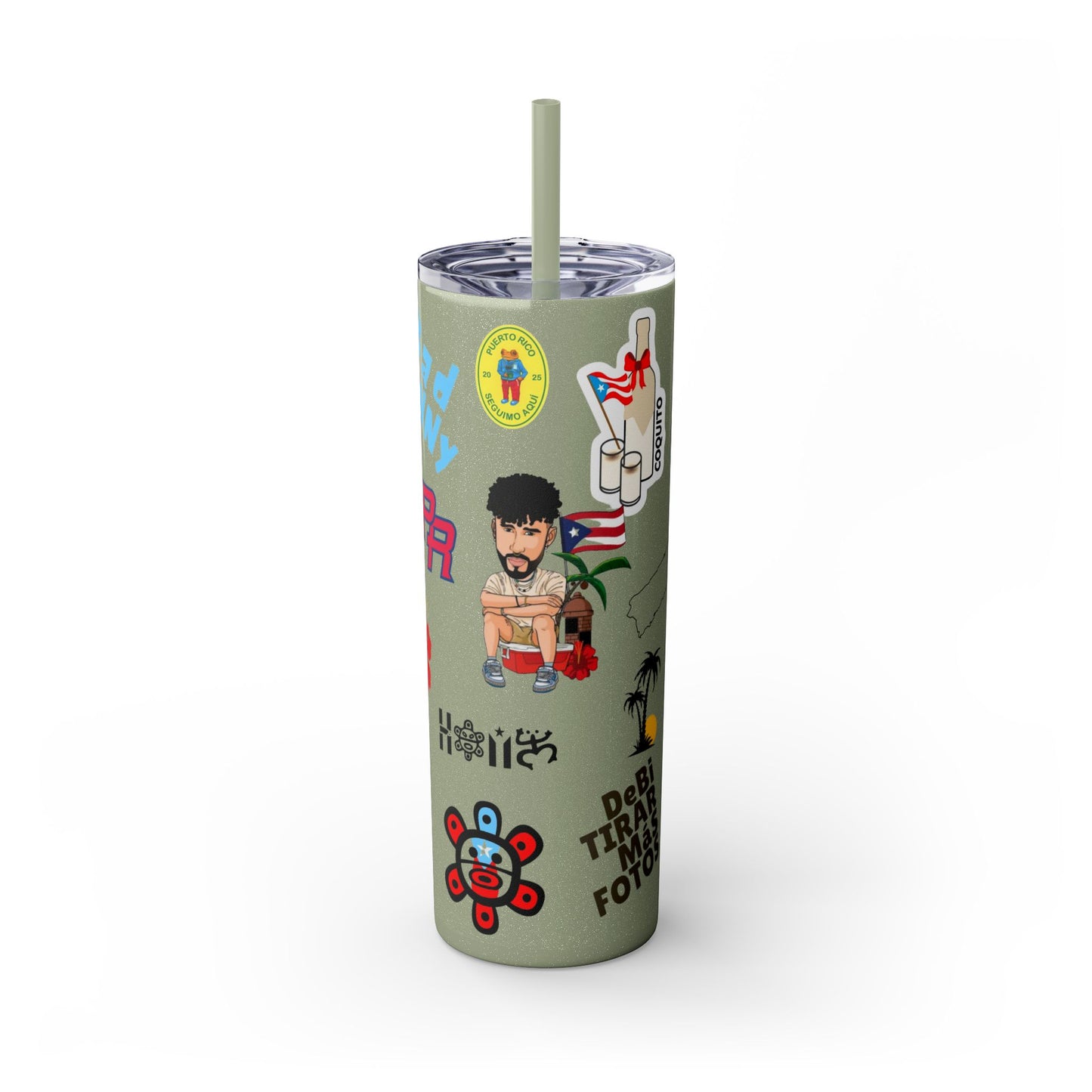 bad bunny stainless steel tumbler 20oz