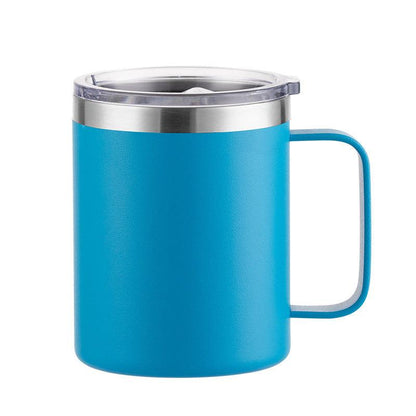 Solid Color Thermal Mug with handle Tumblers Tumbler World Spray Plastic Sky Blue 12oz 