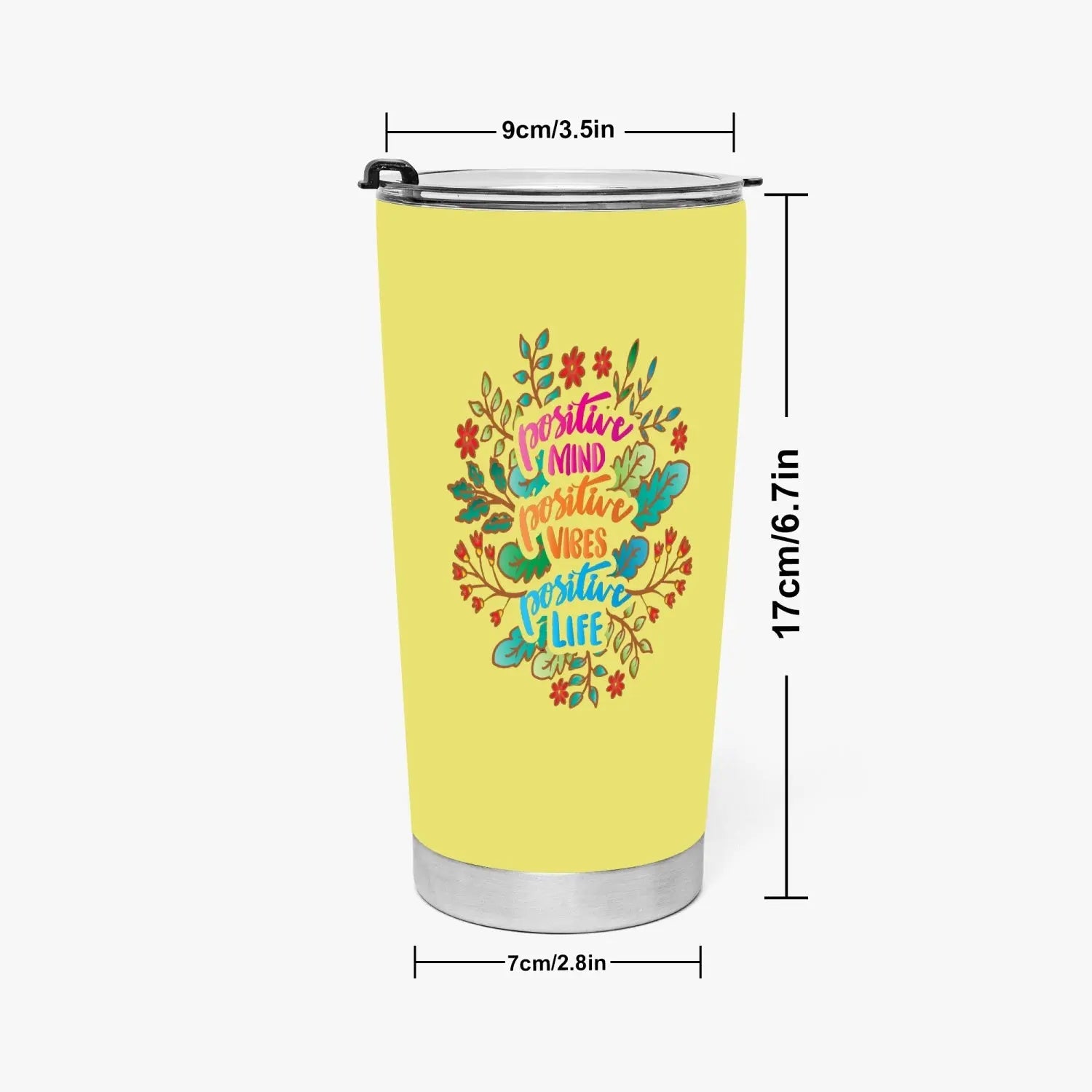 Vibrant Positive Mind, Positive Vibes, Positive Life Tumbler - Tumbler World