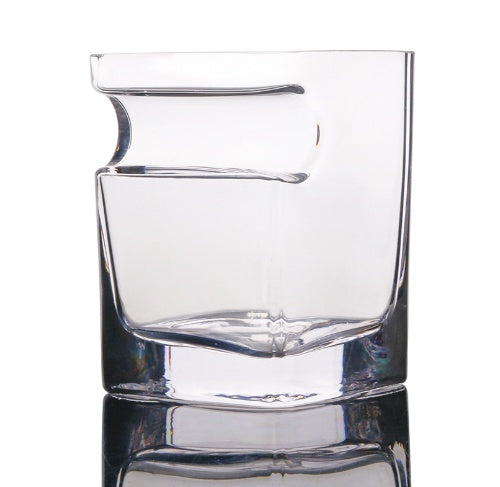 Empty cigar glass with cigar holder