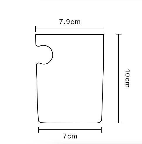 Cigar glass dimensions illustration