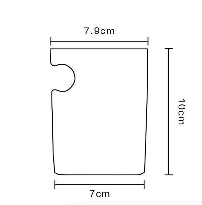 Cigar glass dimensions illustration