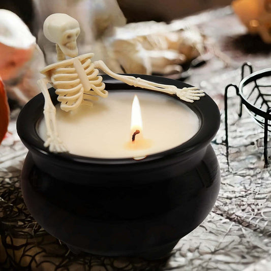 Halloween Fluorescent Skull Candle Gothic Craft Ornaments - Tumbler World