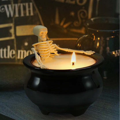 Halloween Fluorescent Skull Candle Gothic Craft Ornaments - Tumbler World