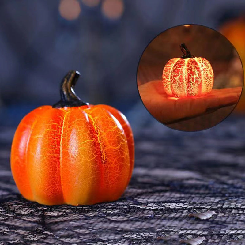 New Halloween Pumpkin Lantern Simulation Pumpkin LED Candle Lamp Resin Luminous Pumpkin - Tumbler World