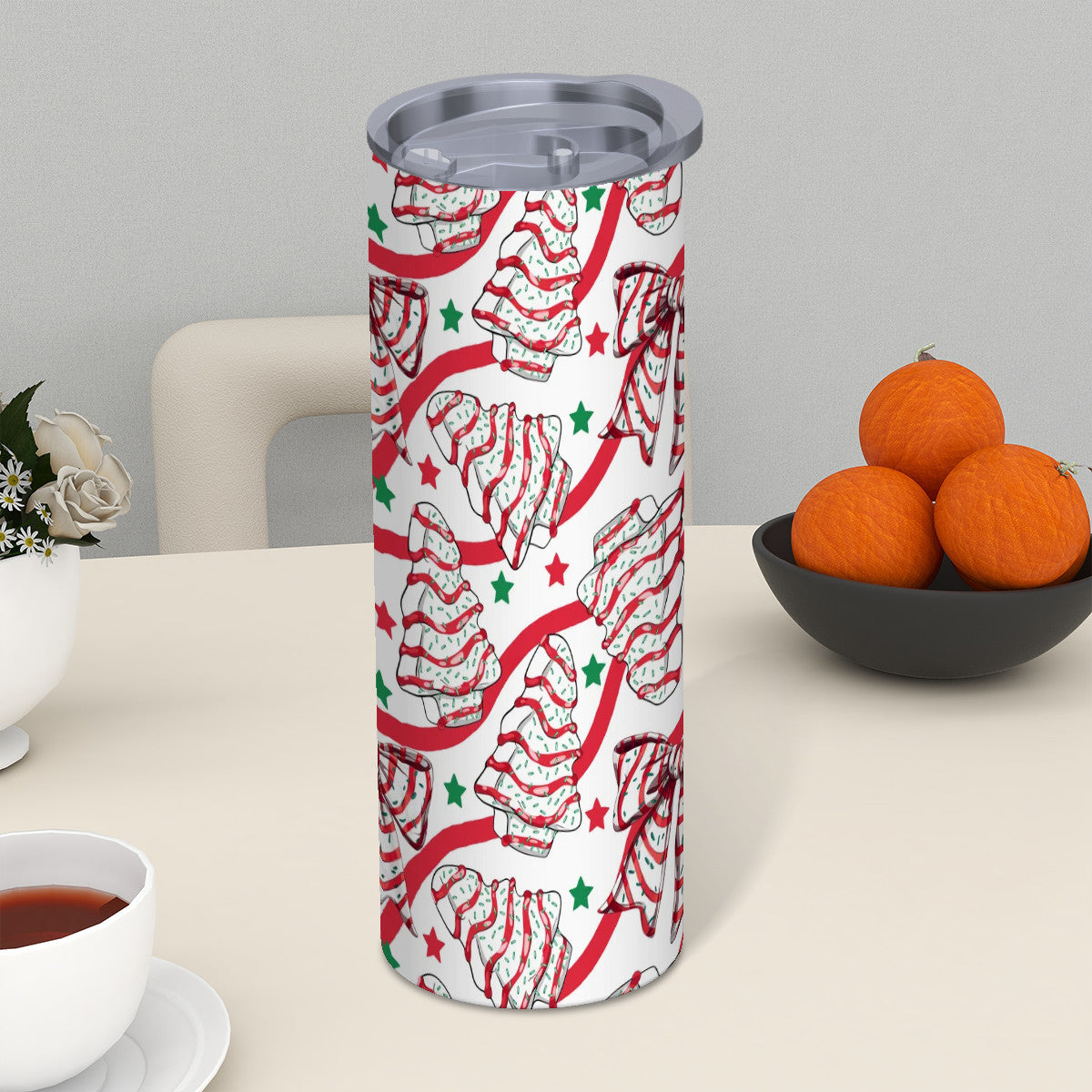 Christmas Tree Cake Tumbler 20oz