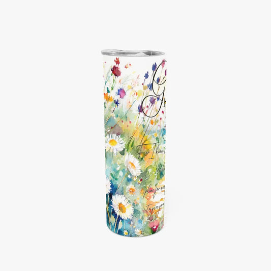 God Has a Plan Floral Tumbler Tumblers Tumbler World 20oz 