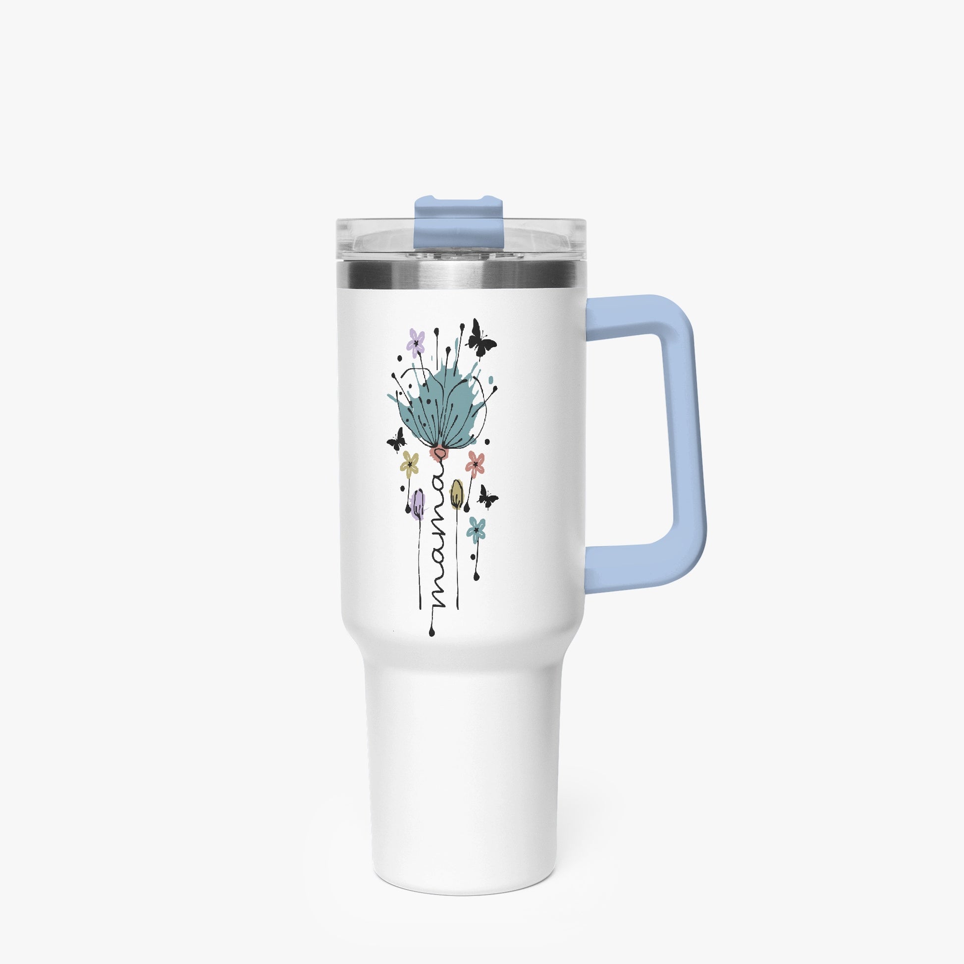 floral insulated tumbler 40oz green