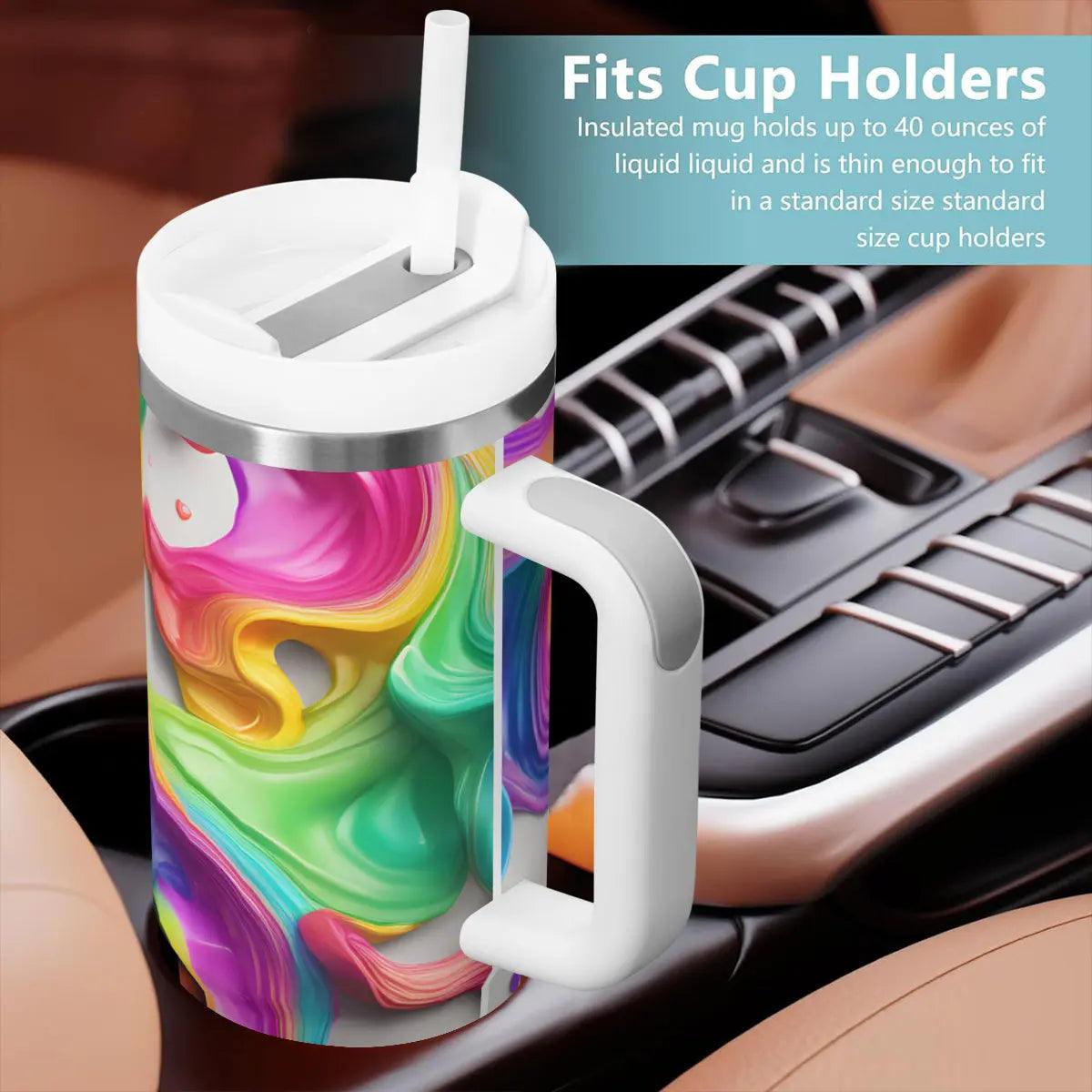 Vibrant Tumbler with Handle - 40oz - Tumbler World