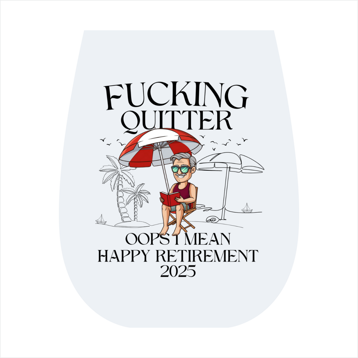 happy retirement 2025 wine glass