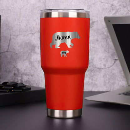 mama bear red tumbler 30oz