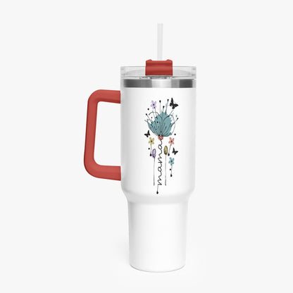 mama floral tumbler40oz red