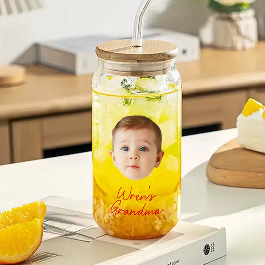 personalized Face Glass Tumbler Glass Can