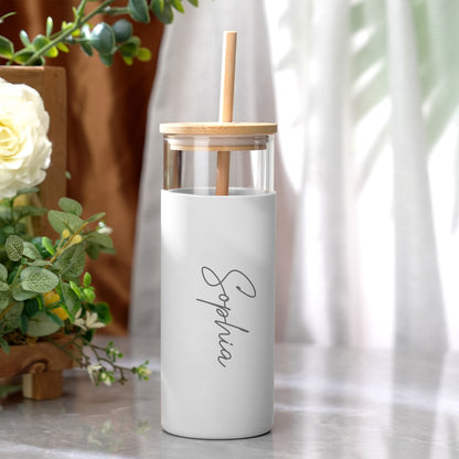 personalized Name Glass Tumbler 