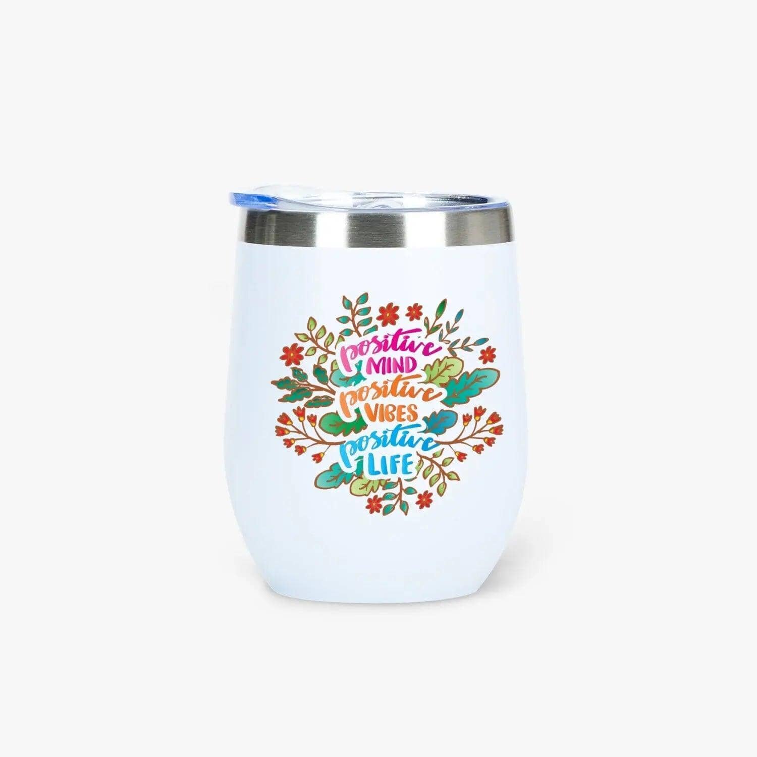 Positive mind, positive vibes wine tumbler Tumbler Tumbler World White 