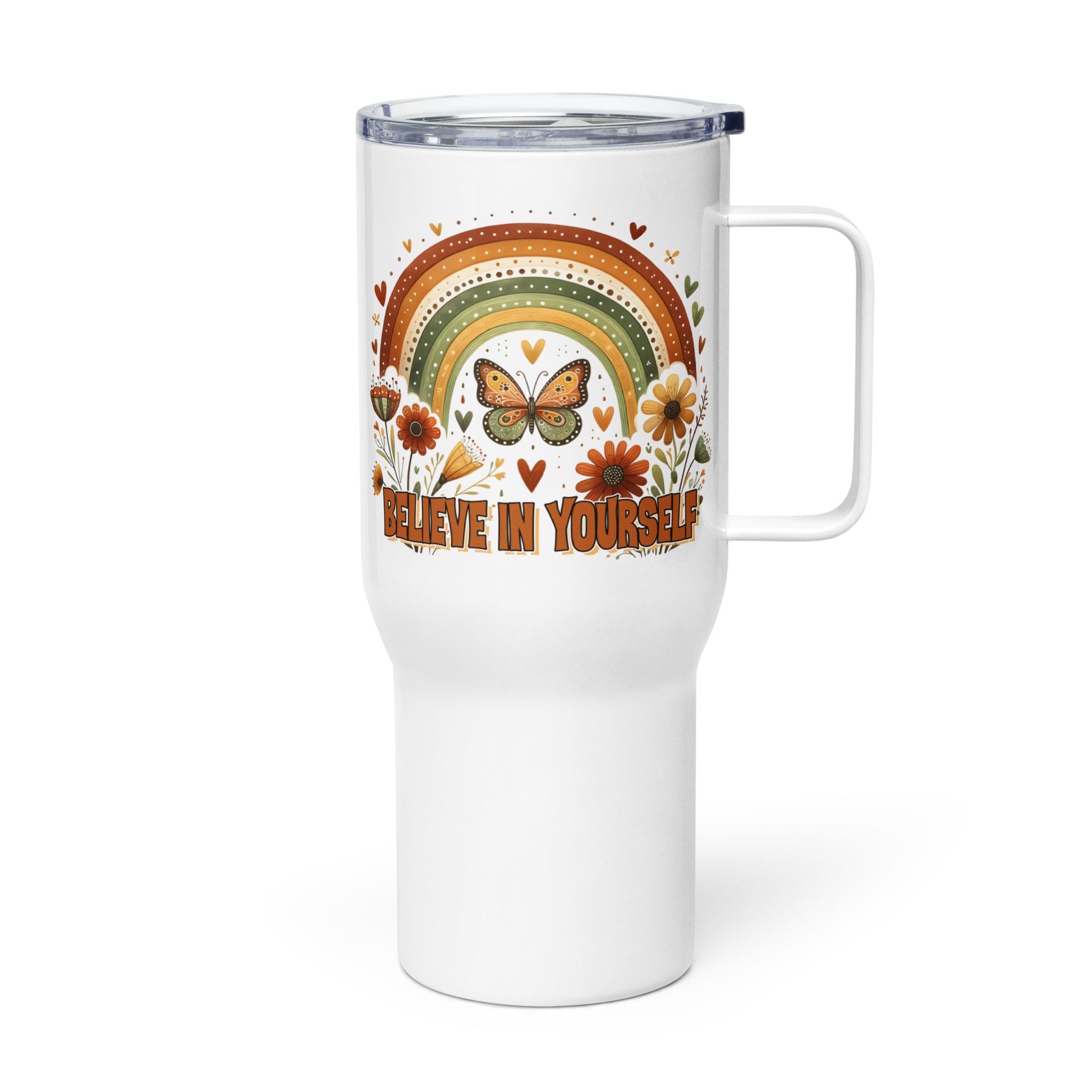 Believe in yourself tumbler with handles 25 & 40oz - Tumbler World