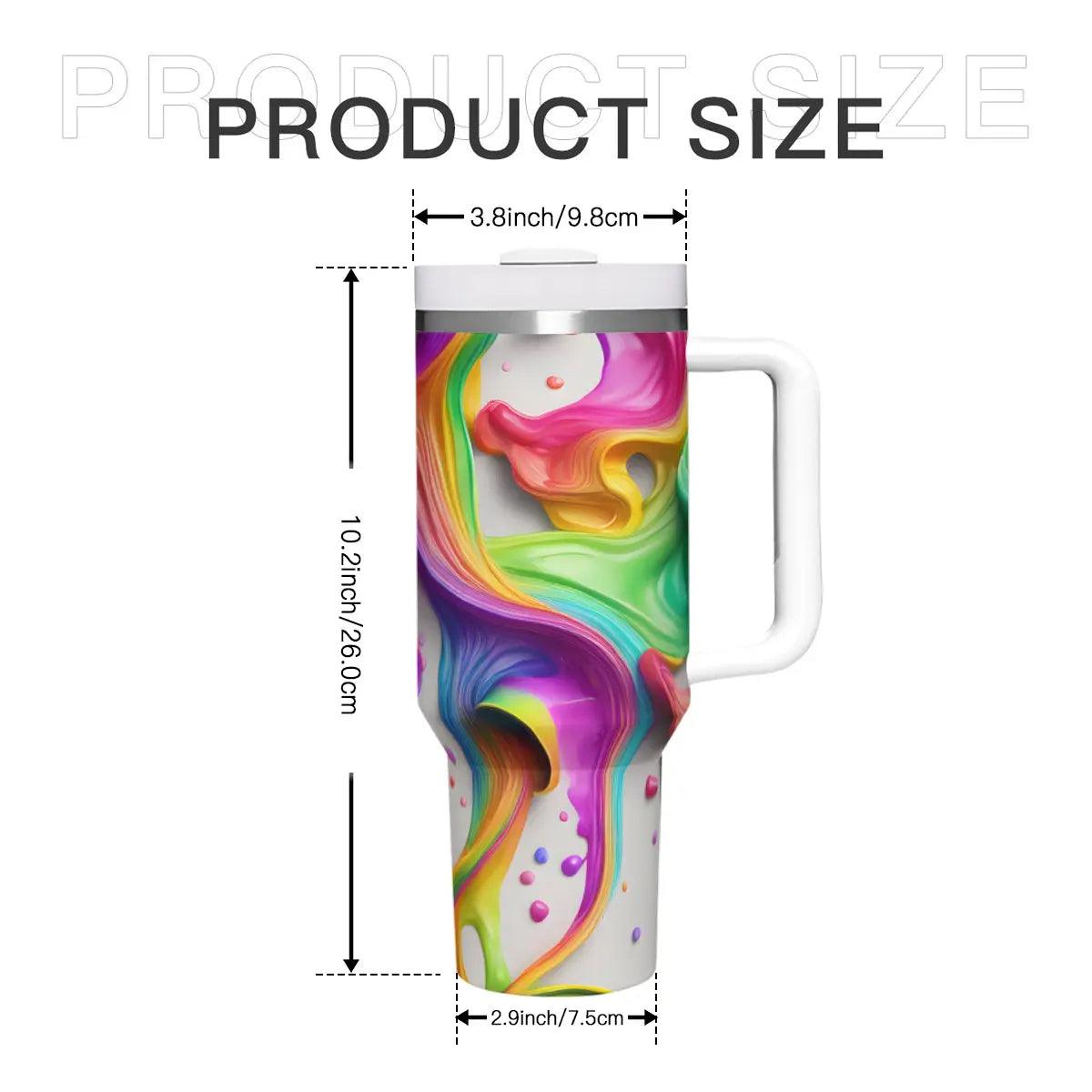 Vibrant Tumbler with Handle - 40oz - Tumbler World